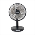 พัดลม ชาร์จไฟ 7 นิ้ว พร้อมโคมไฟ Rechargeable Fan with Lamp | KN-2827 สีดำ