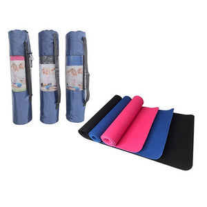 เสื่อโยคะ พรมโยคะ Yoga Mat TPE หนา 6mm 183 x 61cm (ฟรี! ถุงใส่เสื่อ+สายสะพาย) | GH-601