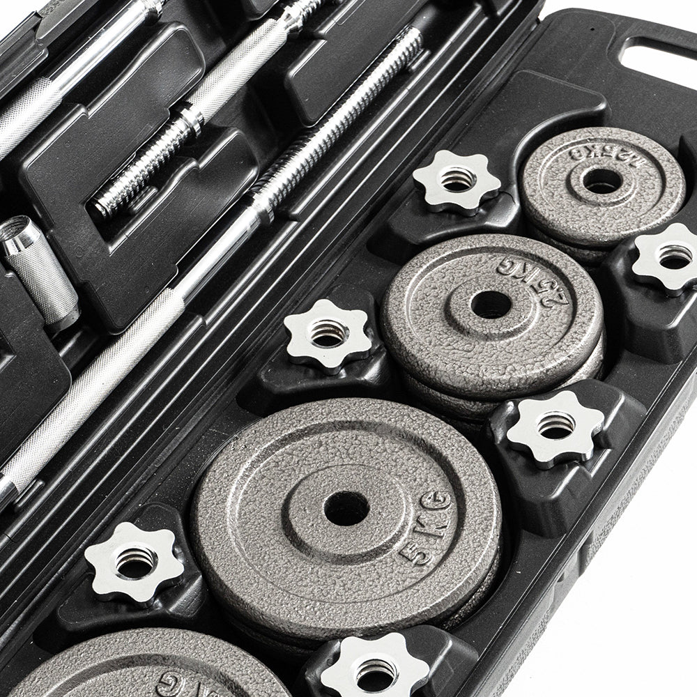 ดัมเบล บาร์เบลชุด 50kg Dumbbell Barbell Set with Box | BBS-5000