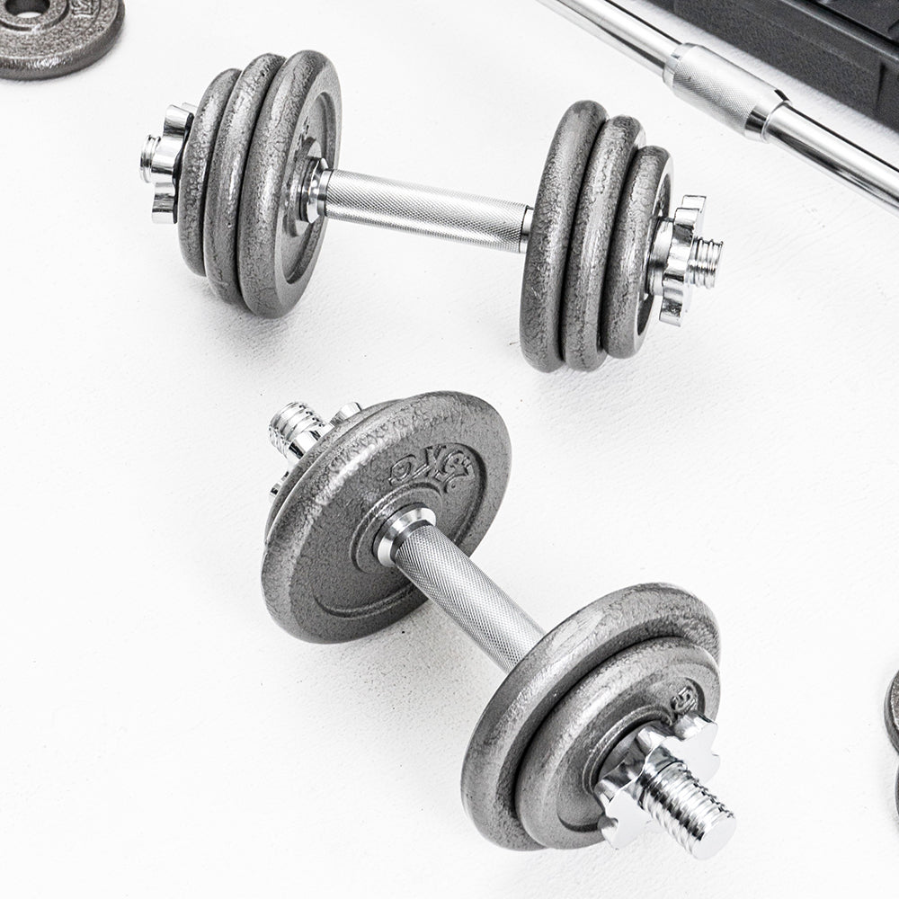 ดัมเบล บาร์เบลชุด 50kg Dumbbell Barbell Set with Box | BBS-5000