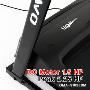 ลู่วิ่งไฟฟ้า Motorized Treadmill 1.25HP พร้อมที่ปั่นเอว | OMA-5102EBM