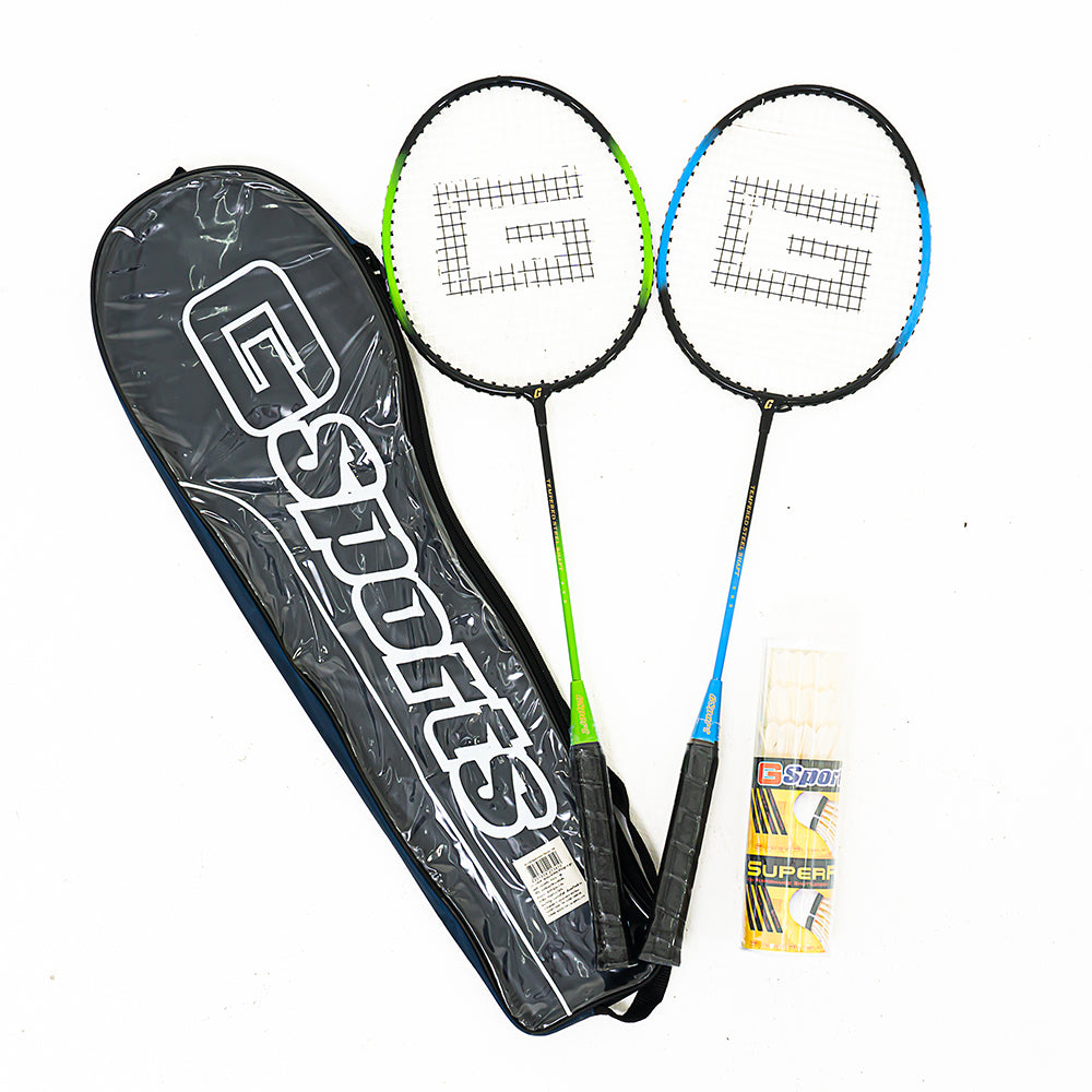 ไม้แบดมินตัน แพ็คคู่พร้อมลูก Badminton Racket with Shuttlecock Set | BS-506
