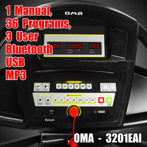ลู่วิ่งไฟฟ้า ปรับความชัน Bluetooth ผ่าน App SMART Power Treadmill 1.5HP | OMA-3201EAI