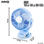 พัดลม ชาร์จไฟ 5 นิ้ว แบบหนีบและตั้งโต๊ะพร้อมโคมไฟ Rechargeable Fan | KN-L2855N