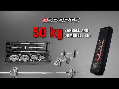 ดัมเบล บาร์เบลชุด 50kg Dumbbell Barbell Set with Box | BBS-5000
